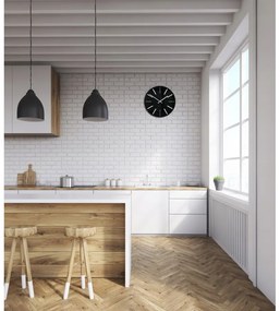 Zegar ścienny nowoczesny cichy czarny akrylowy do salonu minimalistyczny