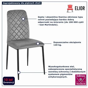 Grafitowe krzesło nowoczesne H1-L91