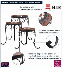 Stojak na kwiaty z mozaiką T8-K96