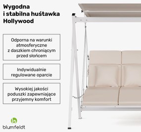 Blumfeldt FlexiSwing Huśtawka ogrodowa w stylu Hollywood 4-osobowa