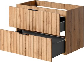 Szafka wisząca  podumywalkowa w kolorze naturalnego drewna 80 x 46 cm ASTROS Light oak