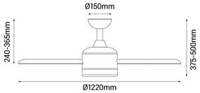 Lampa sufitowa LED w ciemnym naturalnym kolorze ø 13 cm Regal – SULION