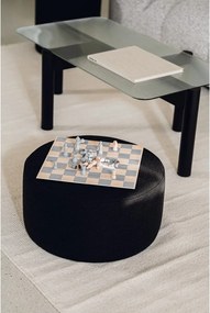 Czarny stolik ze szklanym blatem 55x105 cm Kob – noo.ma