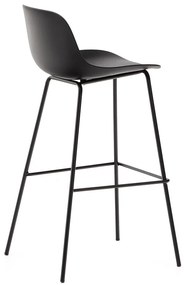 Czarny hoker (wysokość siedziska 74 cm) Altea – Kave Home