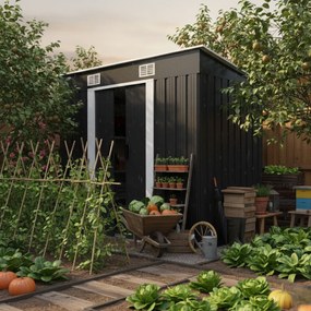 Domek narzędziowy L do ogrodu antracytowy Jurhan