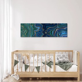 Obraz - Zielono - niebieski marmur (170x50 cm)