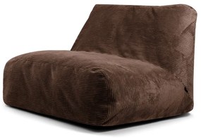 Ciemnobrązowy sztruksowy worek do siedzenia Sofa Tube – SLOWDOWN