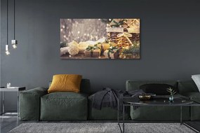 Zdjęcie na płótnie Prezenty, Gałązki i Bombki