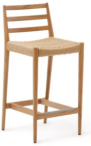 Hoker z litego drewna dębowego w naturalnym kolorze (wysokość siedziska 70 cm) Analy – Kave Home