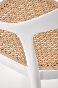 K530 krzesło biały naturalny, nowoczesne, skandynawskie, polipropylen