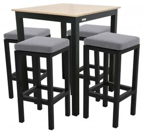 EXPERT WOOD antracyt - zestaw ogrodowy gastronomiczny 4+1