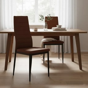 Zestaw 2 brązowych nowoczesnych krzeseł P6-K10