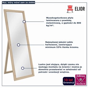 Stojące lustro dębowe W8-L77
