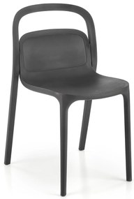 Czarne krzesło plastikowe K490