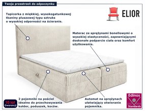Kremowe łóżko kontynentalne 5 rozmiarów  Z3-E79