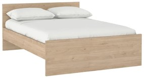 Łóżko dwuosobowe w dekorze dębu bez stelaża 140x200 cm w naturalnym kolorze Naia – Tvilum