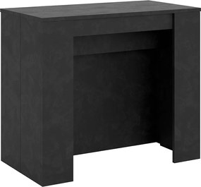 Konsola rozkładana 90x48/296 cm Venus Antracytowy efekt stucco wewnętrzne przedłużenia