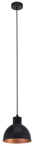 Czarno-brązowa lampa wisząca z metalowym kloszem ø 21 cm TRURO 1 – EGLO