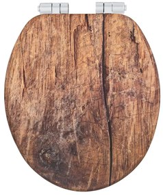 WENKO 25226100-deska sedesowa RUSTIC 35,5x42,5 cm brązowo-srebrna