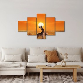 Obraz - Żyrafy w Parku Narodowym Serengeti (125x70 cm)