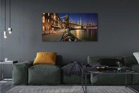 Fotoobraz na płótnie Nocne Odbicia w Rzece