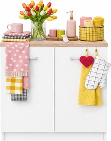 Biała komoda z półkami L2-F68