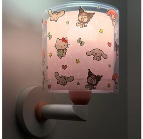 Dalber 41259 - Dziecięca lampa ścienna HELLO KITTY&FRIENDS 1xE27/15W/230V różowa