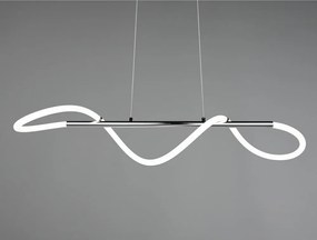 Metalowa lampa wisząca LED ze ściemniaczem w kolorze srebra Argos – Reality