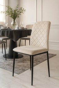 Welurowe beżowe krzesło  P3-Z28