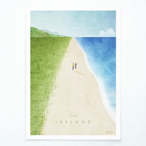 Plakat Travelposter Ireland, 30 x 40 cm