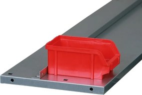 Szafka z pojemnikami BASIC - 800 x 400 x 920 mm, 18x B, 4x C, drzwi szare/niebieskie