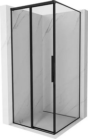 Mexen Rox kabina prysznicowa rozsuwana lewa 100 x 100 cm, czarna ramka, czarna -  8C2-100-100-70-70-L