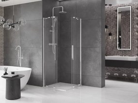 Mexen Velar Duo kabina prysznicowa rozsuwana 90 x 90 cm, transparent, chrom - 871-090-090-02-01