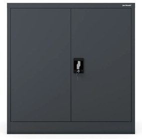 Szafka stalowa do biura BEATA, 900 x 930 x 400 mm, antracytowa