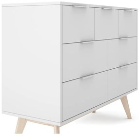 Biała niska komoda 120x83 cm Campus – Marckeric