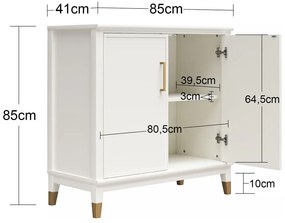 Zielona szafka 86x85x41 cm Westerleigh – CosmoLiving by Cosmopolitan