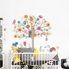 Komplet dziecięcych naklejek ściennych Ambiance Scandinavian Tree