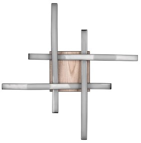 Czarno-brązowa lampa sufitowa LED 46x46 cm Route – Trio