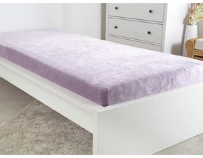 Fioletowe prześcieradło z mikfroflaneli 90x200 cm Exclusive – B.E.S.