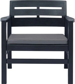 Zestaw antracytowych mebli ogrodowych - Emilly