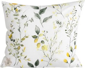 Poszewka na poduszkę z mikrofibry CITRUS GARDEN 45x45 cm, biała