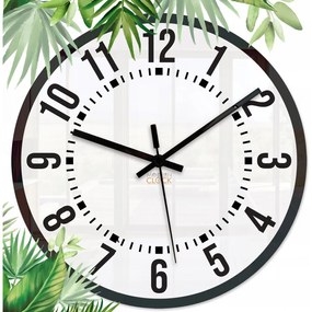 Zegar ścienny okrągły cichy klasyczny akrylowy na ścianę duże cyfry biały