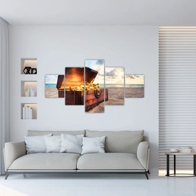 Obraz - Skarb na plaży (125x70 cm)