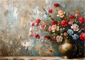 Obraz na szkle - Wazon z kwiatami (70x50 cm)