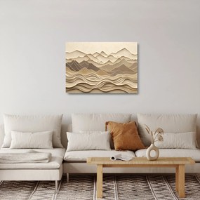 Obraz na szkle - 3D linie gór (70x50 cm)