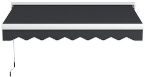 Outsunny Markiza Elektryczna Aluminiowa 250 x 200 cm – Pilot Zdalnego Sterowania, Półkaseton, Szary | Aosom PL