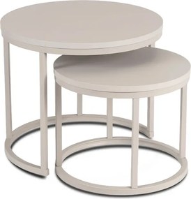Zestaw Stolików Kawowych NELLY 43 cm/53 cm Kaszmir Japandi