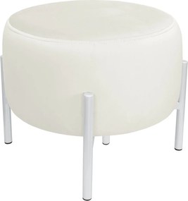 Pufa OLA loft ławka podnóżek metal : Kolor Stelaża - Biały, Kolor tkaniny - VELVET - MG50, Typ tkaniny - Velvet
