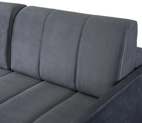 Sofa Rozkładana z Funkcją Spania IBIZA Dwuosobowa Szara Nowoczesna do Salonu