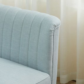HOMCOM 2-osobowa sofa, miękkie obicie, łatwa w pielęgnacji, udźwig do 220 kg, 117 x 56,5 x 77 cm, jasny zielony | Aosom PL